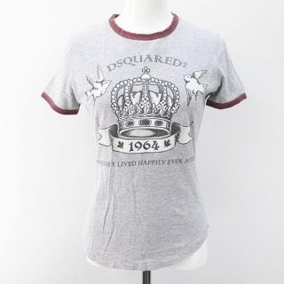 ディースクエアード(DSQUARED2)のディースクエアード DSQUARED2 半袖 Tシャツ カットソー S グレー(カットソー(半袖/袖なし))