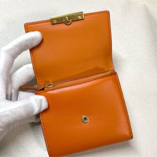 Bottega Veneta - 【新品】ボッテガヴェネタ 3つ折り財布 オレンジ 未
