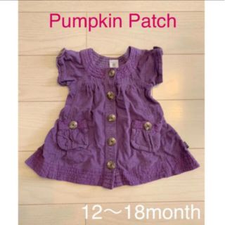 【美品】◆Pumpkin Patch◆コーデュロイ生地紫ワンピース◆12〜18M(ワンピース)