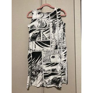 グラニフ(Design Tshirts Store graniph)の美品★おろちワンピース「コミック柄」 楳図かずお×グラニフ（graniph）(ひざ丈ワンピース)