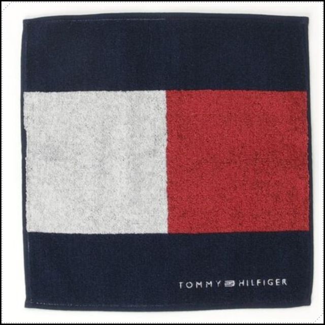 TOMMY HILFIGER(トミーヒルフィガー)のフラッグロゴをモチーフにしたお洒落なミニタオル　TOMMY HILFIGER メンズのファッション小物(ハンカチ/ポケットチーフ)の商品写真