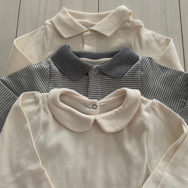 PETIT BATEAU(プチバトー)のプチバトー 襟付きロンパース 新品未使用 キッズ/ベビー/マタニティのベビー服(~85cm)(ロンパース)の商品写真