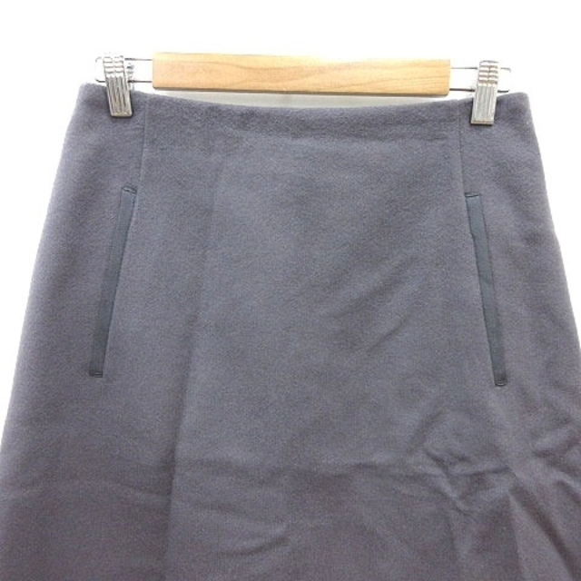 La TOTALITE(ラトータリテ)のラ トータリテ 台形スカート ひざ丈 ウール カシミヤ混 38 紫 パープル レディースのスカート(ひざ丈スカート)の商品写真