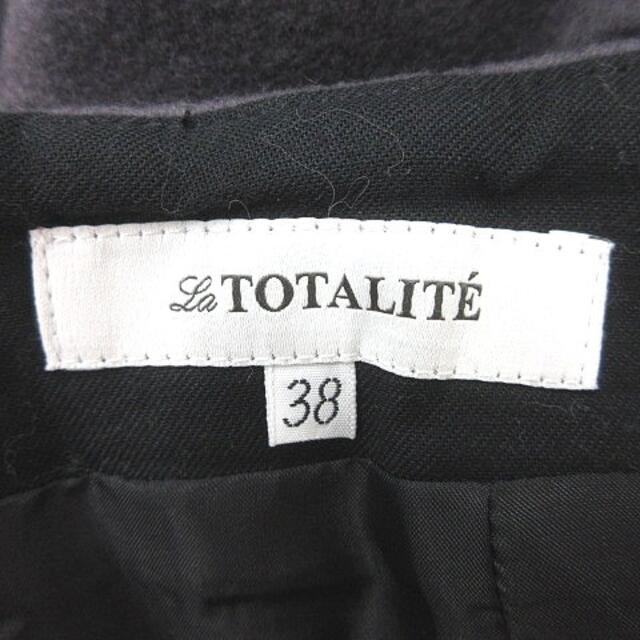 La TOTALITE(ラトータリテ)のラ トータリテ 台形スカート ひざ丈 ウール カシミヤ混 38 紫 パープル レディースのスカート(ひざ丈スカート)の商品写真