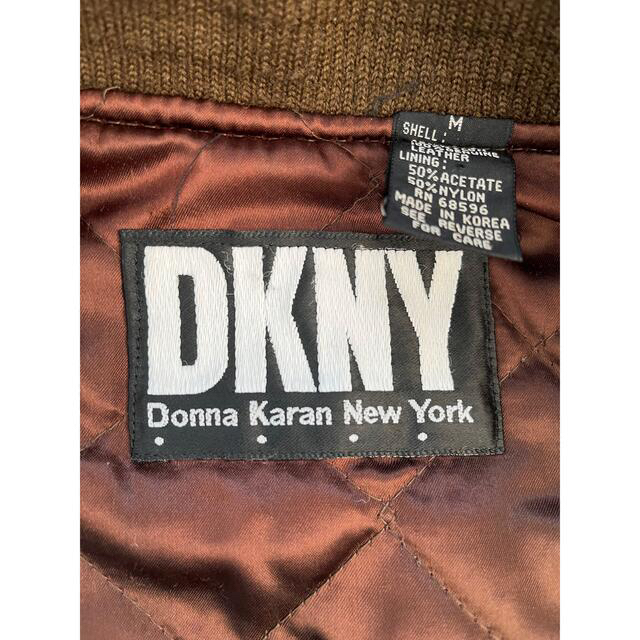 90s DKNY レザー×ウール レターマンジャケット/M ヴィンテージ 8