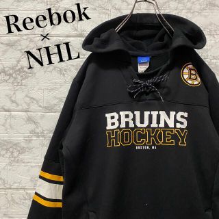 リーボック 中古 パーカー(メンズ)の通販 100点以上 | Reebokのメンズ 京都 ビッグロゴ NHLブルーインズ 黒 フーディ パーカー プルオーバー 2XL パーカー