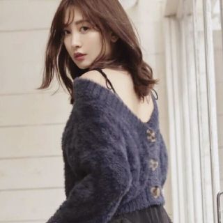 ハーリップトゥ(Her lip to)のHer lip to／Fuzzy Cable Knit Cardigan(カーディガン)