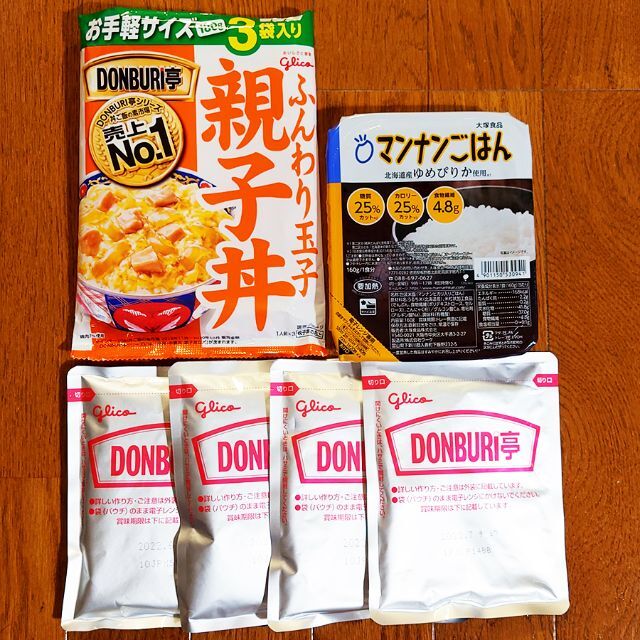 グリコ(グリコ)の【 グリコ DONBURI亭<親子丼><牛丼>,マンナンごはん160g 】 食品/飲料/酒の加工食品(レトルト食品)の商品写真