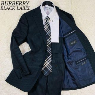 バーバリーブラックレーベル(BURBERRY BLACK LABEL)の【美品】バーバリーブラックレーベル セットアップ スーパー100’s 黒 S(セットアップ)