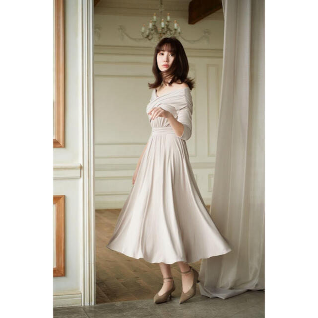 Her lip to(ハーリップトゥ)のHer lip to Cache Coeur Jersey Long Dress レディースのワンピース(ロングワンピース/マキシワンピース)の商品写真