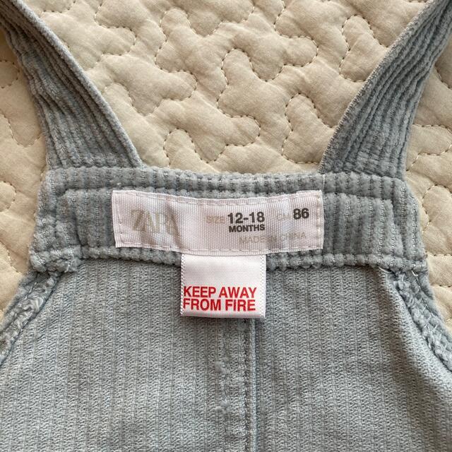 ZARA KIDS(ザラキッズ)のZARA【86cm（12-18month）コーデュロイ ジャンパースカート】 キッズ/ベビー/マタニティのベビー服(~85cm)(ワンピース)の商品写真