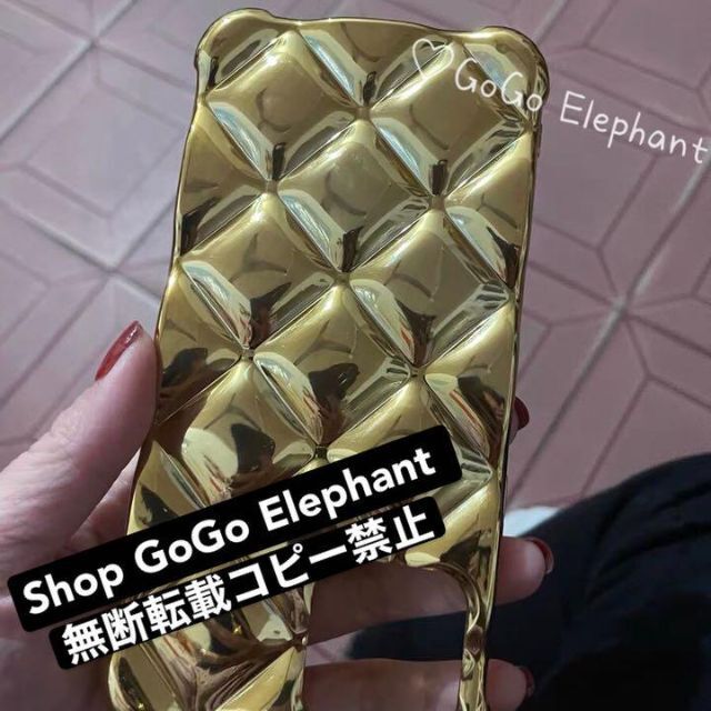 韓国デザイン♡人気急上昇中♡　金属風　立体アーガイル　iphoneケース　スマホ スマホ/家電/カメラのスマホアクセサリー(iPhoneケース)の商品写真