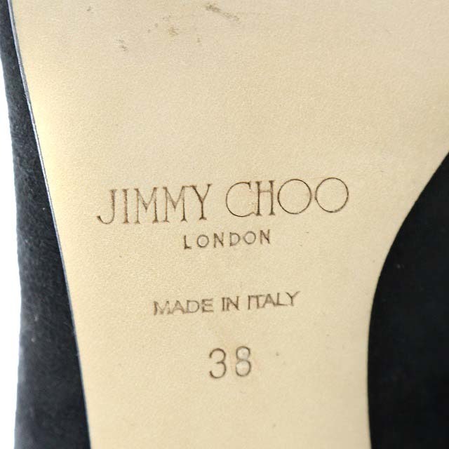 JIMMY CHOO(ジミーチュウ)のジミーチュウソックブーツ ショートブーツ スエード ポインテッドトゥ 38 レディースの靴/シューズ(ブーツ)の商品写真