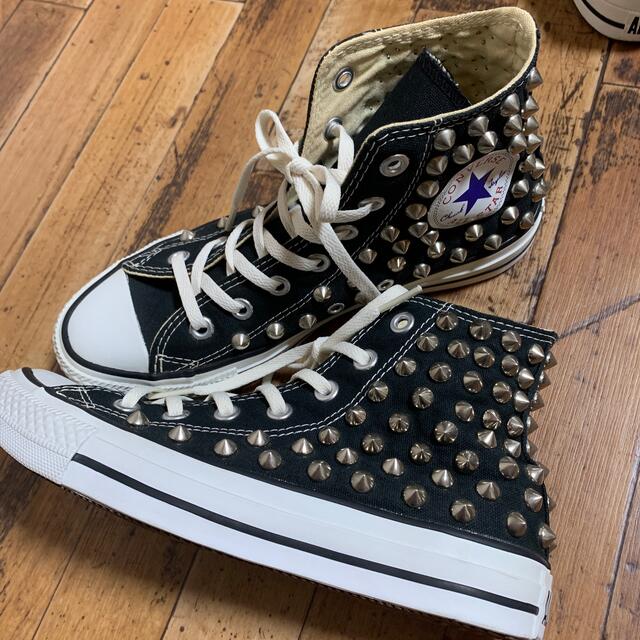 converseオールスター、スタッズ、ハイカット