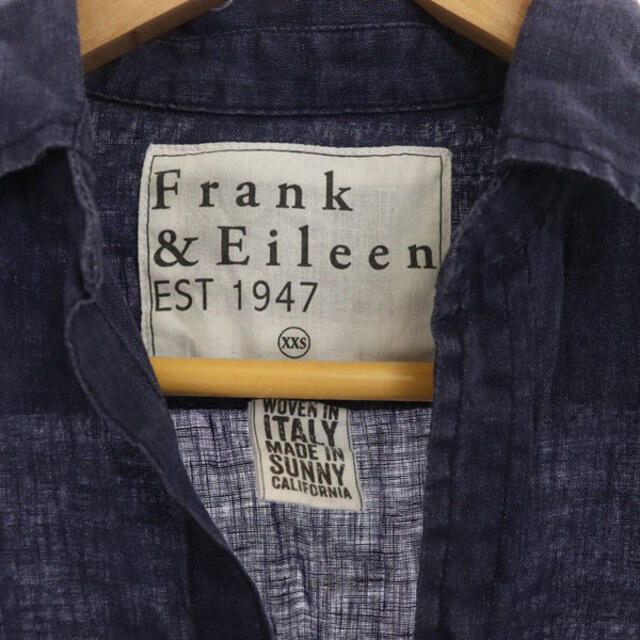 Frank&Eileen(フランクアンドアイリーン)のフランク&アイリーン EILEEN リネンシャツ シャンブレー 長袖 XXS 紺 メンズのトップス(シャツ)の商品写真