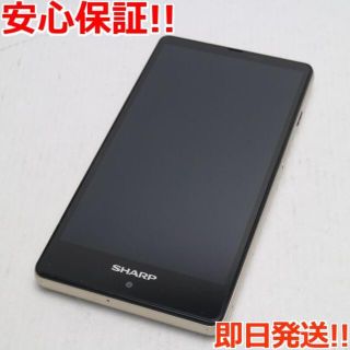 シャープ(SHARP)の美品 SIMフリー AQUOS SH-RM02 ゴールド (スマートフォン本体)