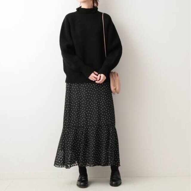 IENA(イエナ)の ミル様 IENA  ドットジャガードデザインスカート 38 レディースのスカート(ロングスカート)の商品写真