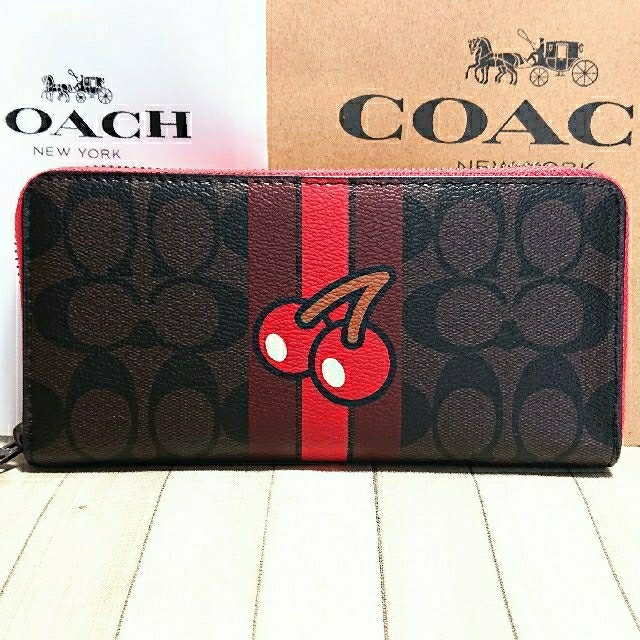 COACH - 正規品 新品未使用 コーチ 長財布 チェリー さくらんぼ