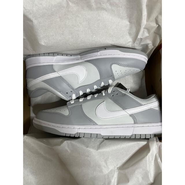 評価402！NIKE DUNK LOW WOLF GREY WHITE