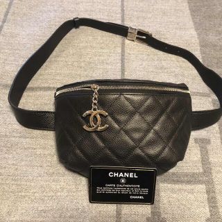 シャネル(CHANEL)の極美品　シャネル　マトラッセ  キャビアスキン　ボディバッグ　ウエストバッグ(ボディバッグ/ウエストポーチ)