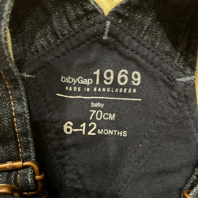 babyGAP(ベビーギャップ)のGAP  オーバーオール　70 デニム キッズ/ベビー/マタニティのベビー服(~85cm)(カバーオール)の商品写真