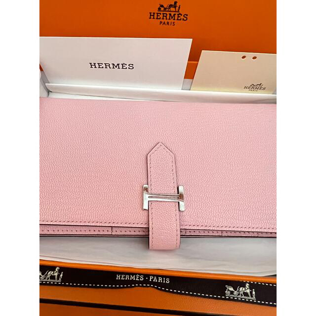 Hermes(エルメス)の極美品 HERMES ベアン スフレ Z刻印 ローズサクラ 長財布 レディースのファッション小物(財布)の商品写真