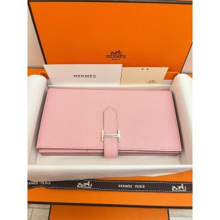 エルメス(Hermes)の極美品 HERMES ベアン スフレ Z刻印 ローズサクラ 長財布(財布)