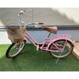 ハッチ(HACCI)の子供自転車　ブリヂストン　ハッチ　18インチ　ピンク　女の子　(自転車本体)