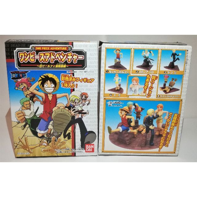 ONE PIECE(ワンピース)のワンピースアドベンチャー～行け！ルフィ海賊団～デザイン違い含む全6種フィギュア エンタメ/ホビーのフィギュア(アニメ/ゲーム)の商品写真