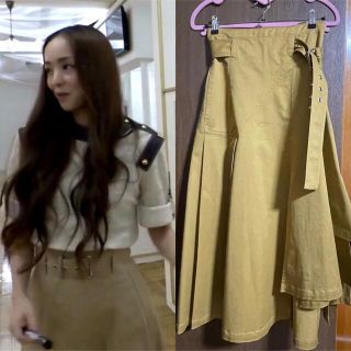 スリーワンフィリップリム(3.1 Phillip Lim)の安室奈美恵ちゃん着用？★フィリップリム★アシンメトリー★スカート★ベージュ(ロングスカート)