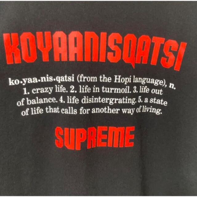 Supreme(シュプリーム)のSupreme Koyaanisqatsi Tee 黒 M Tシャツ　ブラック メンズのトップス(Tシャツ/カットソー(半袖/袖なし))の商品写真