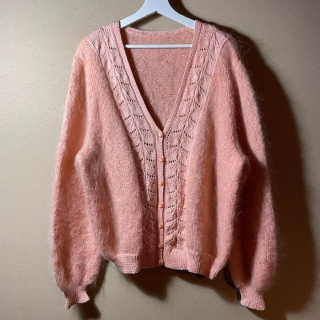 VINTAGE】美品 ヨーロッパ直輸入 高級モヘア ハンドニット レトロ 古着