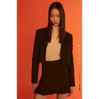 ザラ(ZARA)のZARA クロップドチェックブレザー(M)2010 948(テーラードジャケット)