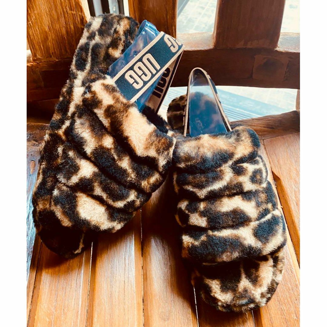 入手困難✨激レア✨③新品✨25⇒～25.5✨UGG✨FLUFF YEAH✨レオパ