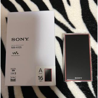 ソニー(SONY)のSONY ウォークマン Aシリーズ NW-A105 16GBレッド  美品(ポータブルプレーヤー)