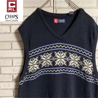 CHAPS - 90s 古着 チャップス ラルフローレン 刺繍ロゴ ビッグ ...