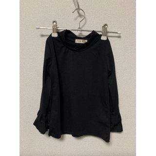 キッズ 女子 100 バックリボン チェック ワンピース 茶色 黒 セットの