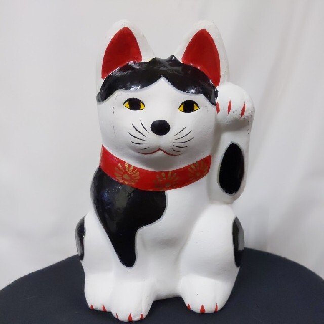 三河系旭土人形 招き猫