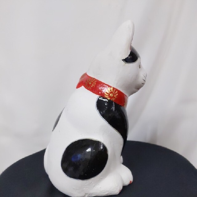 三河系旭土人形 招き猫 3