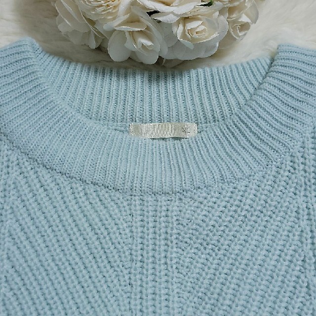 croft\u0026barrow ニット セーター 無地 薄手 ブルー XL