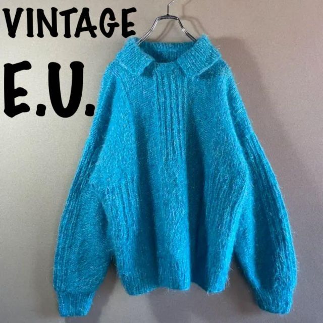 VINTAGE】 ヨーロッパ直輸入 高級ヴィンテージニット レトロ 古着女子