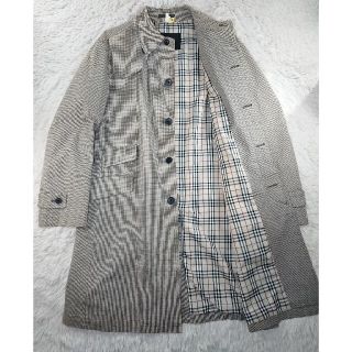 バーバリーブラックレーベル(BURBERRY BLACK LABEL)のバーバリー ブラックレーベル 千鳥格子 ステンカラー コート M ノバチェック(ステンカラーコート)