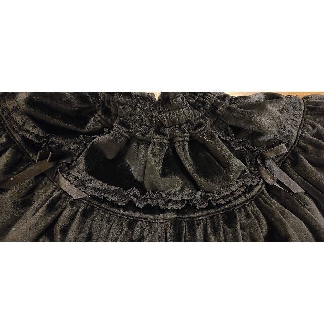 metamorphose temps de fille(メタモルフォーゼタンドゥフィーユ)のmetamorphose  メタモルフォーゼ スカート 黒   別珍 レディースのスカート(ひざ丈スカート)の商品写真