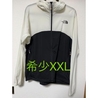 ザノースフェイス(THE NORTH FACE)の希少XXL THE NORTH FACE スワローテイルフーディー　白/黒(ナイロンジャケット)