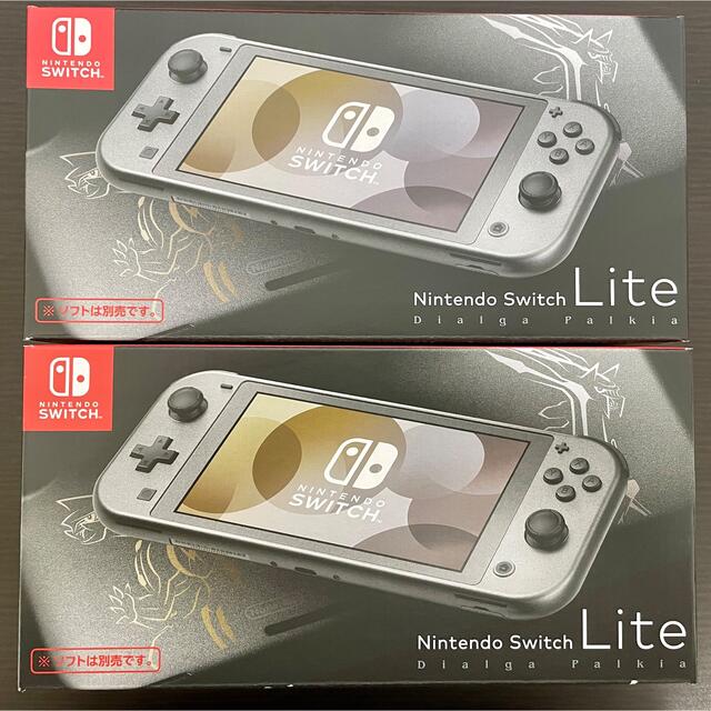 Nintendo Switch(ニンテンドースイッチ)の【新品】Nintendo Switch Lite ディアルガ・パルキア２台セット エンタメ/ホビーのゲームソフト/ゲーム機本体(携帯用ゲーム機本体)の商品写真