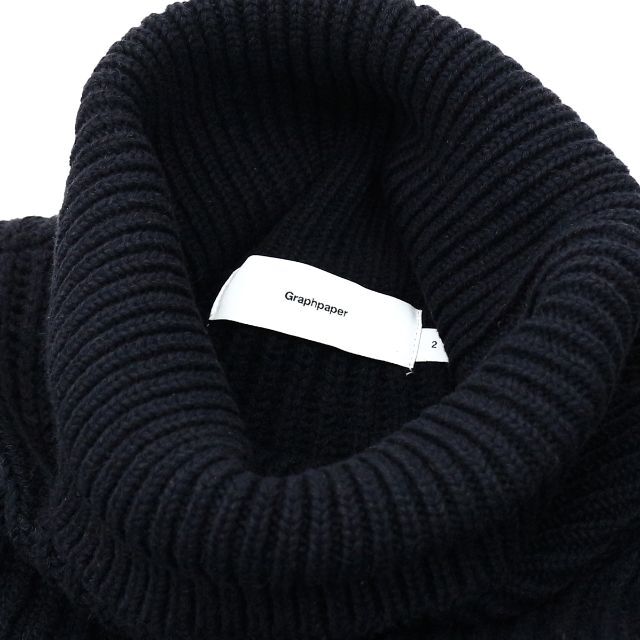 グラフペーパー 16AW モンゴリアンベビーキャメルタートルネックニット
