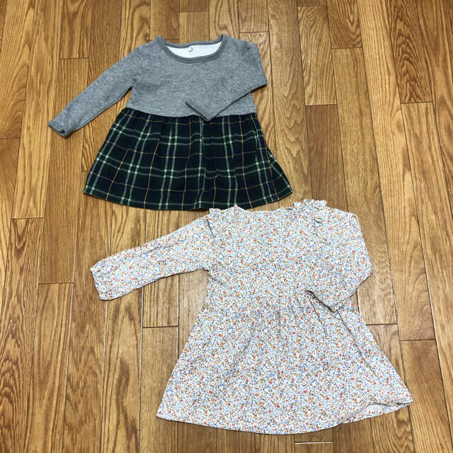 MUJI (無印良品)(ムジルシリョウヒン)の子供服 90 女の子 90 ワンピース キッズ/ベビー/マタニティのキッズ服女の子用(90cm~)(ワンピース)の商品写真