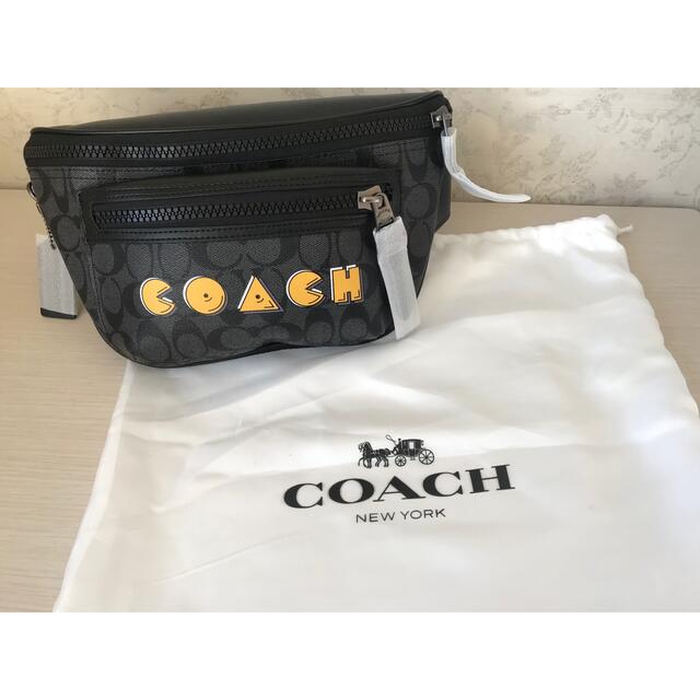 COACH コーチ シグネチャー パックマンコラボ ウエストバッグ ユニセックス