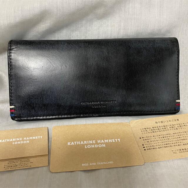 新品 本物 正規品 キャサリンハムネット メンズ 長財布 財布 黒