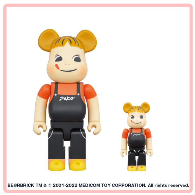 Bearbrick Peko-chan CoffeeMilky100％&400％